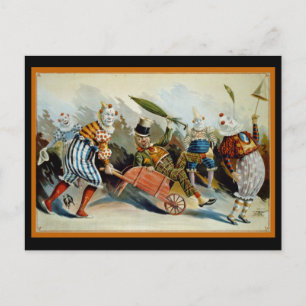 Cartão Postal Cinco palhaços