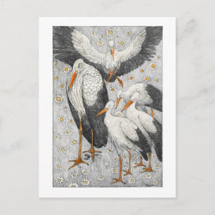 Cartão Postal Cinco Storages em um Meadow - Theo van Hoytema