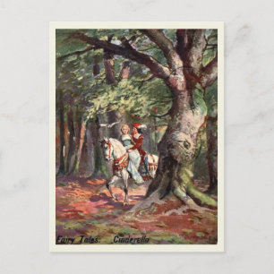 Cartão Postal Cinderela e O Príncipe, 1907, Estilo Vintage