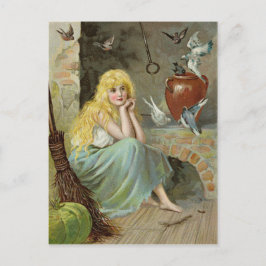 Cartão Postal Cinderela pela lareira CC1169 Jenny Nyström