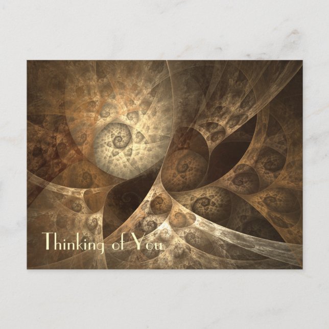 Cartão Postal Cinnamon & Ginger Fractal Art (Frente)