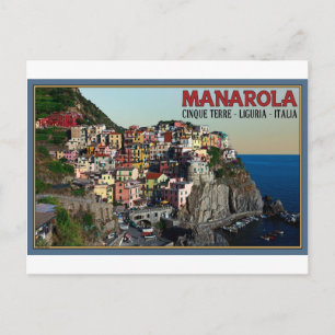 Cartão Postal Cinque Terre - A cidade de Manarola