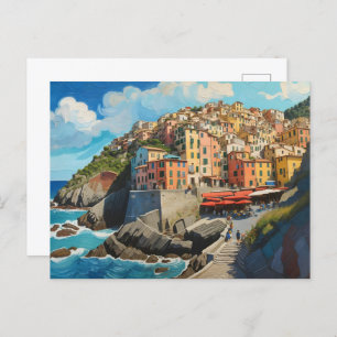 Cartão Postal Cinque Terre Art