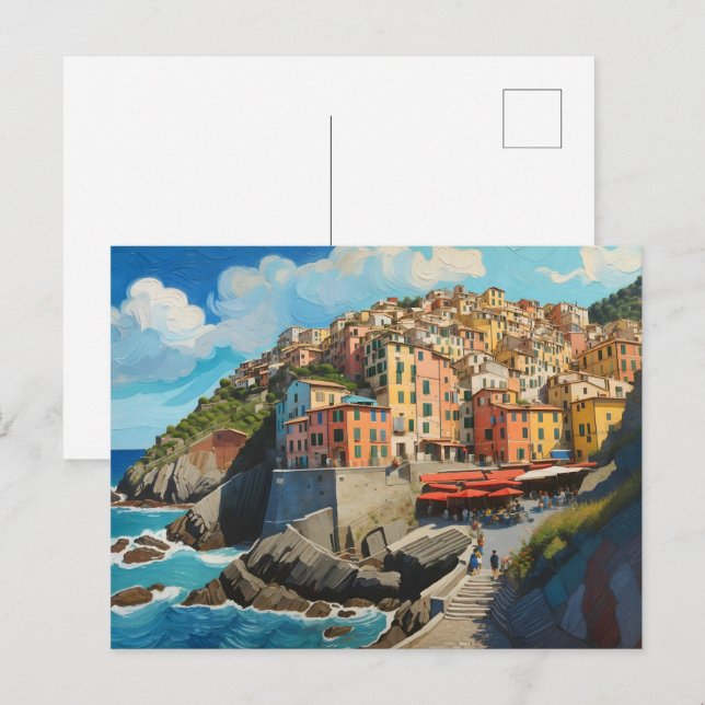 Cartão Postal Cinque Terre Art (Frente/Verso)