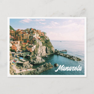 Cartão Postal Cinque Terre Itália Manarola Postcard