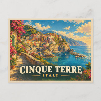 Cartão Postal Cinque Terre Itália Viagem