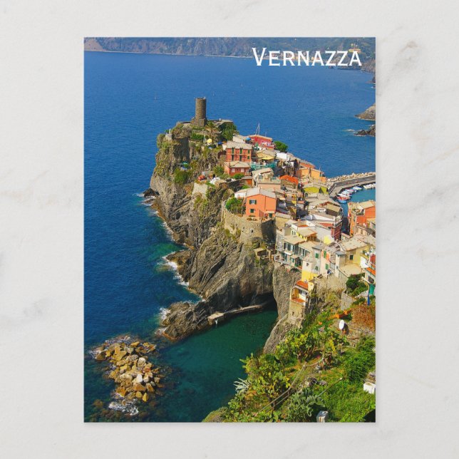 Cartão Postal Cinque Terre Itália Viagem Vernazza Foto (Frente)