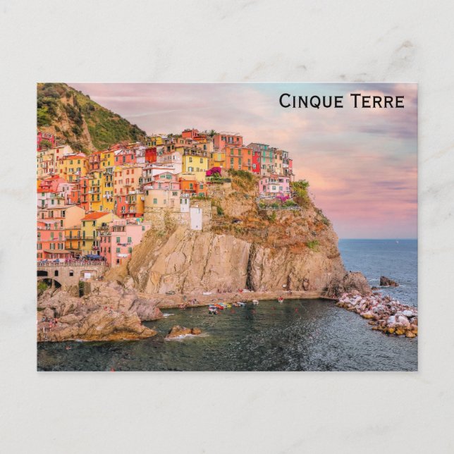 Cartão Postal Cinque Terre Manarola Itália Viagem Foto (Frente)