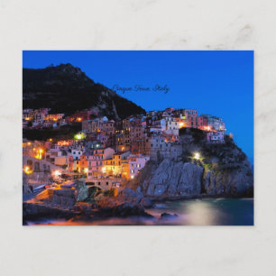 Cartão Postal Cinque Terre, vista cênica na Itália