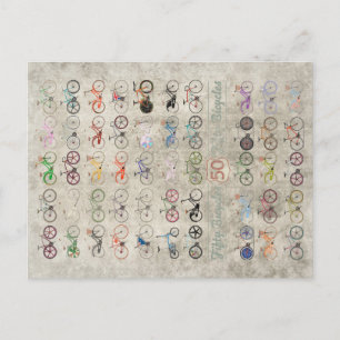 Cartão Postal Cinquenta Bicicletas