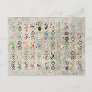 Cartão Postal Cinquenta Bicicletas