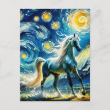 Cinza árabe Horse Van Gogh