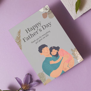 Cartão Postal Cinza Árctico, ilustração da coroa, Dia de os pais