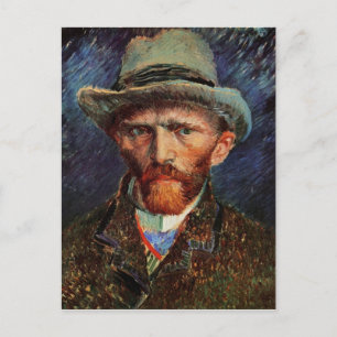 Cartão Postal Cinza Autoretrato Sentiu Que Van Gogh Belas Artes