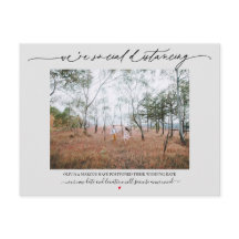 Cinza de Adiamento de Casamento de Distância Socia