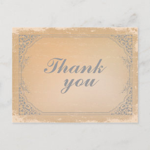 Cartão Postal Cinza de pistoleiro desarrumado obrigado de pergam