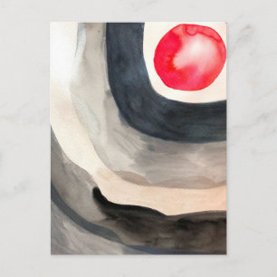 Cartão Postal Cinza solar e arte moderna abstrato negra