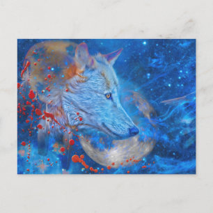 CARTÃO POSTAL CINZA WOLF ALPHA WAVES