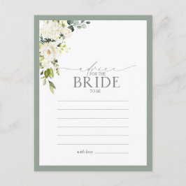 Cartão Postal Cinzas Brancas, Aconselhamento Floral Verde À Noiv