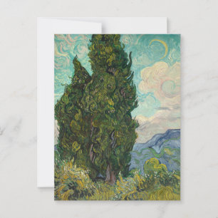 Cartão Postal Ciprestes de van Gogh: