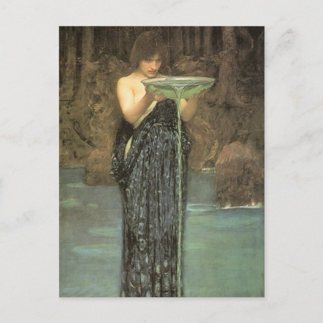 Cartão Postal Circe Invidiosa Por J W Waterhouse 1892 (Frente)