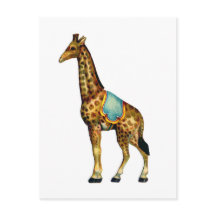 Circo antigo apresentando girafa