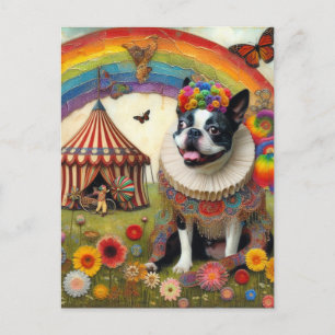 Cartão Postal Circo Colortivo de Boston Terrier