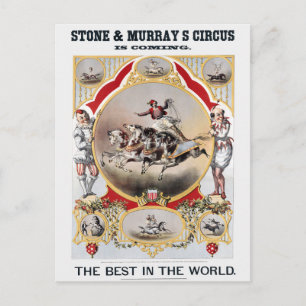 Cartão Postal Circo de Stone & Murray, cerca de 1870.