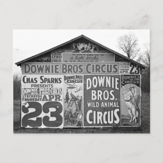 Cartão Postal Circo Downie Bros., 1936 (Frente)