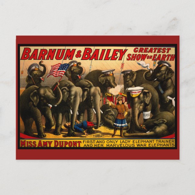 Cartão Postal Circo Vintage (Frente)