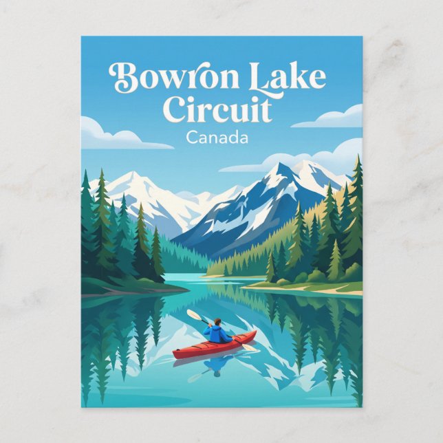 Cartão Postal Circuito do Lago Bowron Canadá (Frente)