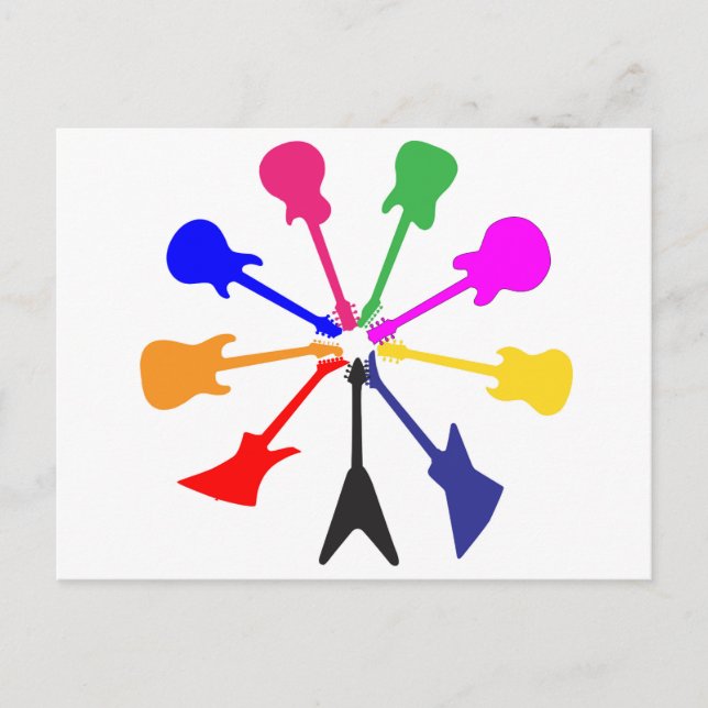 Cartão Postal Círculo De Guitarras (Frente)