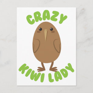 Cartão Postal círculo de mulheres kiwi maluca