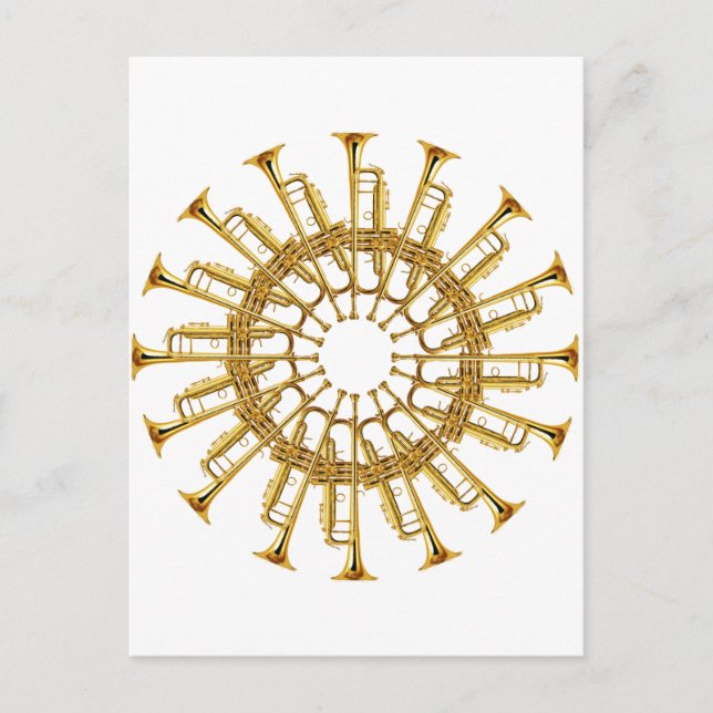 Cartão Postal Círculo de Trompetes (Frente)