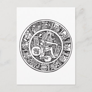 Cartão Postal Círculo maia, hieróglifo mexicano (Maya)