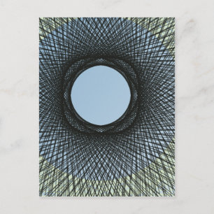 Cartão Postal círculo misturado em harmonia com abstrato preto