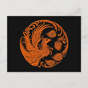 Cartão Postal Círculo Tradicional Laranja Phoenix