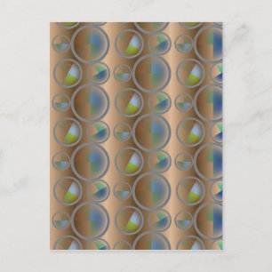 Cartão Postal Círculos Abstrato