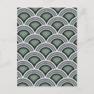 Cartão Postal Círculos Concêntricos Art Déco