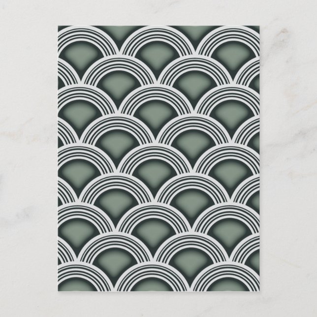Cartão Postal Círculos Concêntricos Art Déco (Frente)