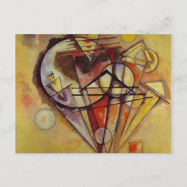 Cartão Postal Círculos de Abstrato Kandinsky (Frente)