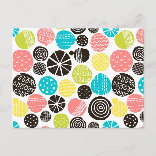 Cartão Postal círculos escandinavos (Frente)