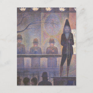Cartão Postal Circus Sideshow por Georges Seurat, Vintage Art