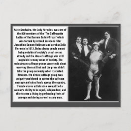 Cartão Postal Circus suffragette Katie Sandwina Barnum Bailey