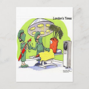 Cartão Postal Cirurgia de Cenoura Cartoon Médico Engraçado
