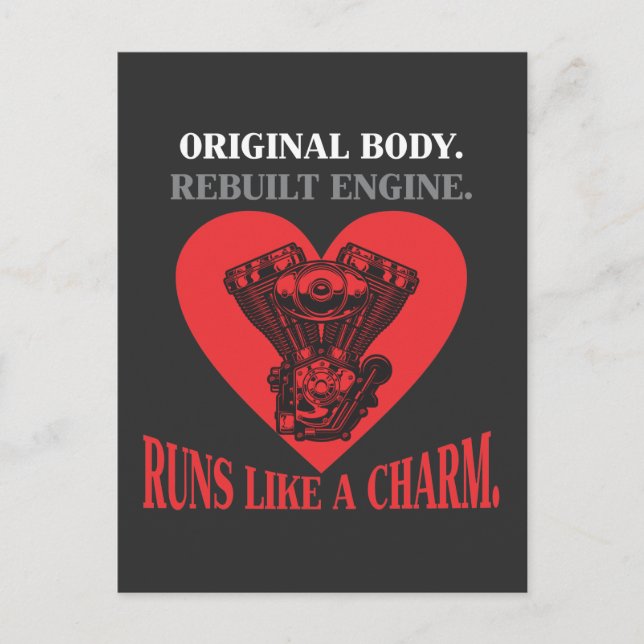 Cartão Postal Cirurgia de Coração Aberto Recuperação Operação de (Frente)