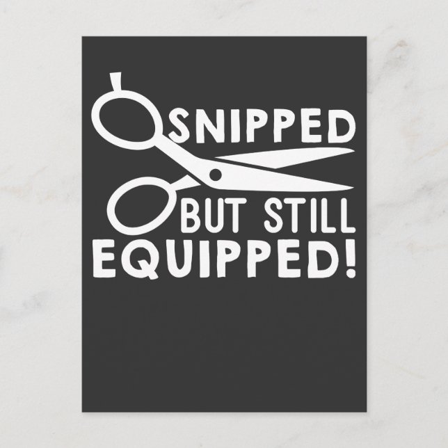 Cartão Postal Cirurgia de vasectomia cortada, mas ainda equipada (Frente)