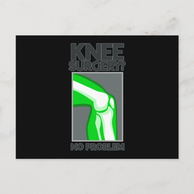 Cartão Postal Cirurgia do joelho sem problema (Frente)