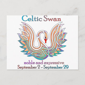 Cartão Postal Cisne celta
