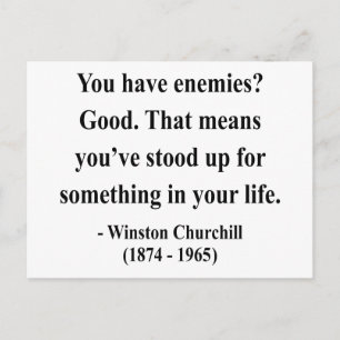 Cartão Postal Citação 3a de Winston Churchill